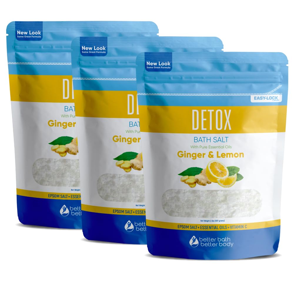 Detox Bath Salt (3-Pack) 2-Lbs Each, 6-Lbs Total