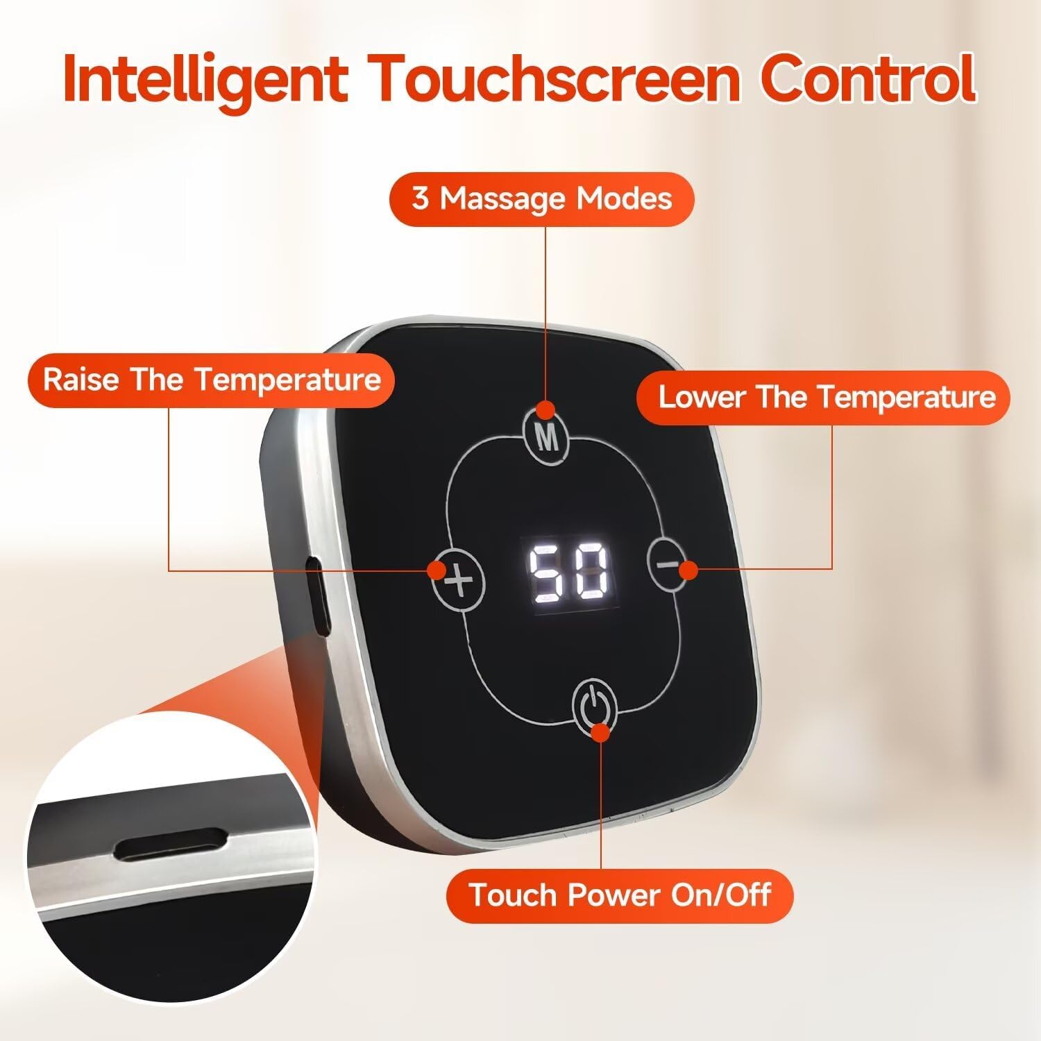 Heating Knee Massager, Knee Shoulder Elbow 3-in-1 Heating Vibration Massager, Wireless Rechargeable Design, Heated Device with Vibration Massage for Knee/Elbow/Shoulder Pain Relief, Black