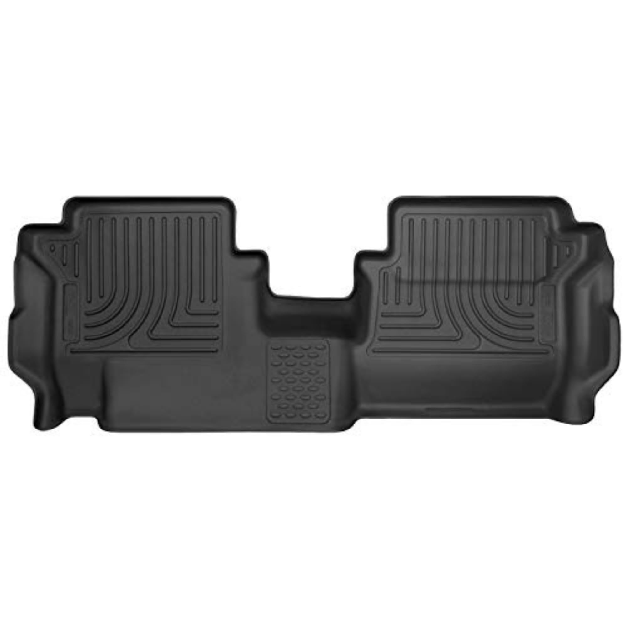 Husky Liners Weatherbeater Floor Mats | Fits 2014-2019 Ford Transit Connect Mini Passenger Van w/Long Wheel Base and 2nd Row Bench Seats | 2nd Row, 1-pc Black - 19691