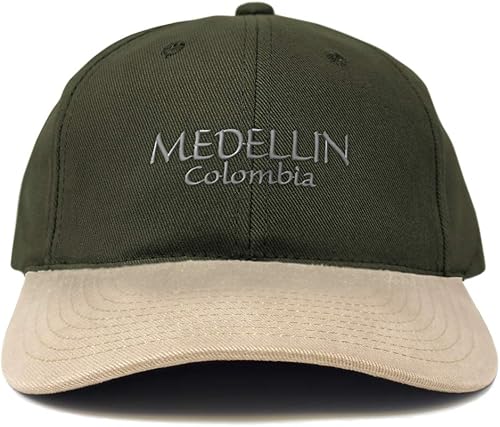 Cierre bicolor de encargo de la correa del bordado de Medellín Colombia de la gorra de béisbol del algodón