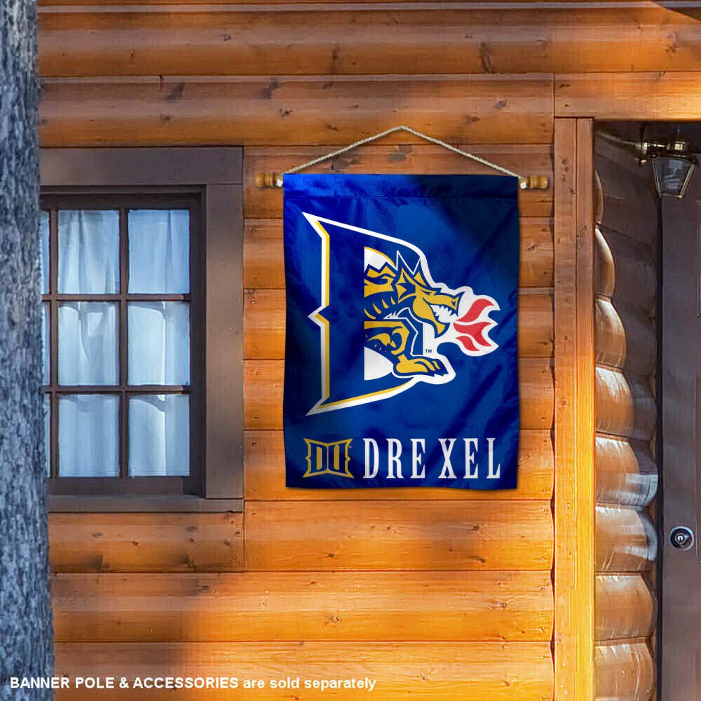 Drexel Dragons House Flag - 30x40 Inch NCAA Licensed Team Banner With Pole Sleeve