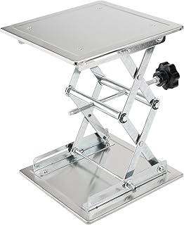 LEXININ 200 x 200mm Lab Scissors Jack, Stainless Steels Laboratory Jack, Lifting Platform Stand for Physics Experiment Science