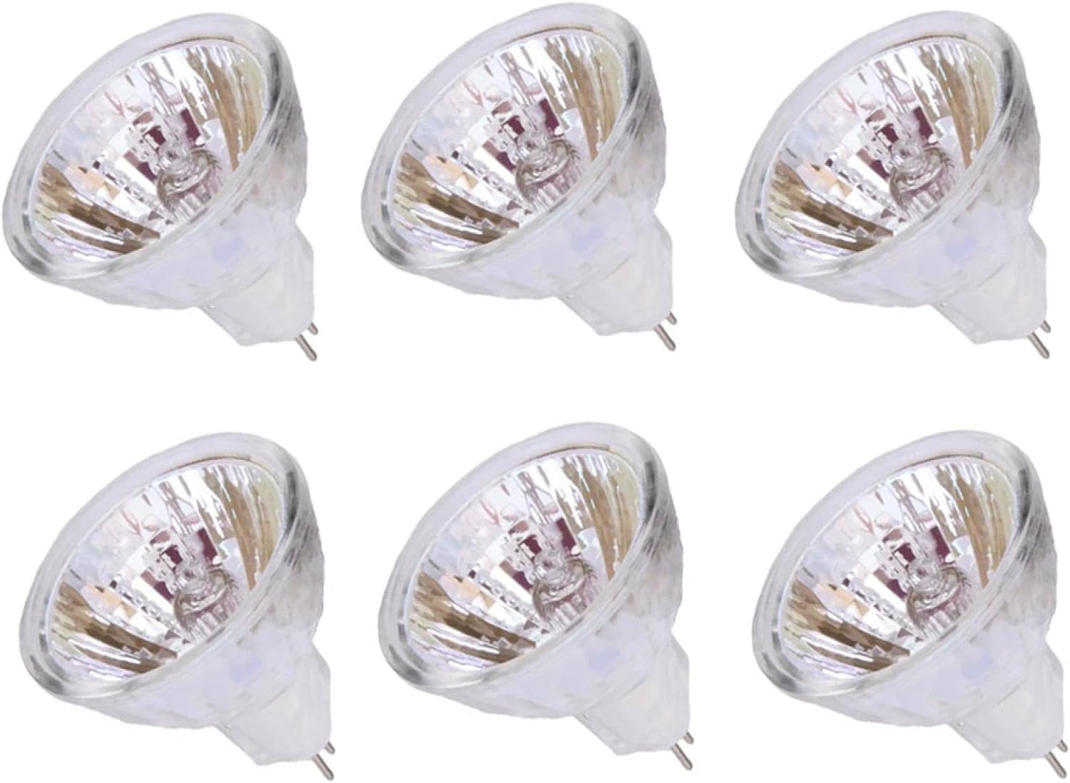 6PC Light Bulbs Mr11 12V 20W Halogen Spotlight Lamps MR11 35W Gu4 Bi-pin Base for Accent, Track Light,Precision Halogen Fiber Optic Bulb 50W