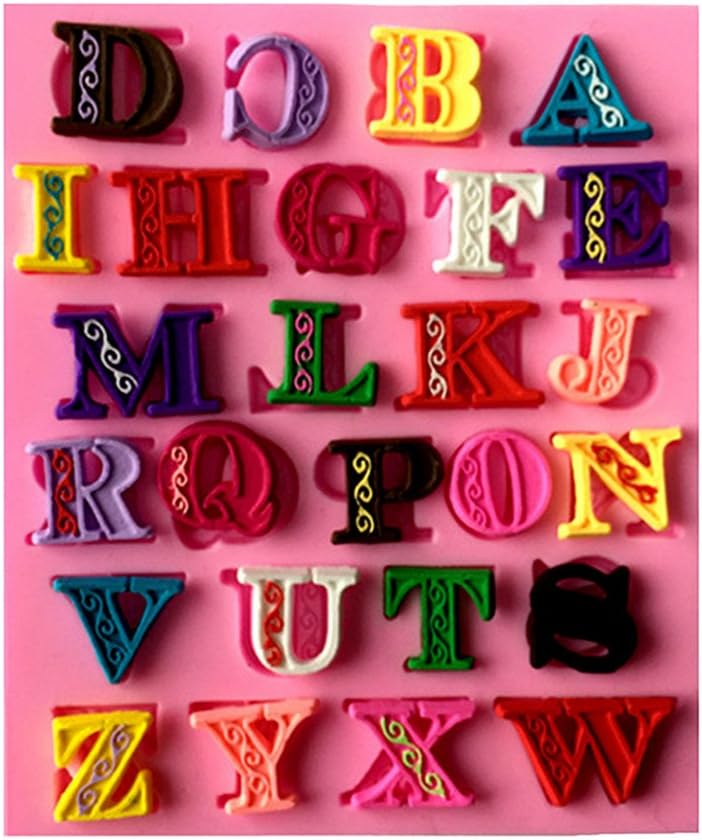 3D English Letter Alphabet Cupcake Kitchen Accessories Fondant Cake Decorating Tools Chocolate Mold