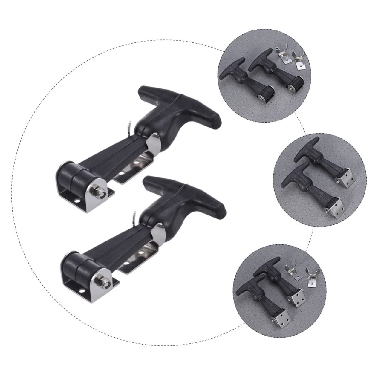 Lurrose 5 Set Fibbia Buckle Gomma Da Cancellare Gomma Cancellare Flessibile Tappo Di Scarico Tocco Auto Kit Chiusura Con Manico A T Chiusura in Gomma Con Impugnatura A T Metallo 2 Pezzi*5