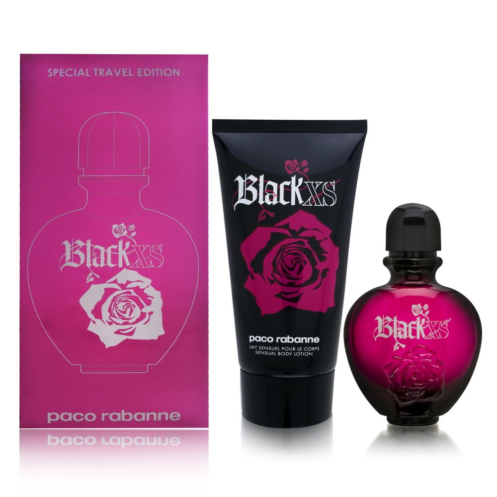 Black XS by Paco Rabanne for Women Piece Set Includes: oz Eau de  Toilette Spray oz Sensual Body Lotion