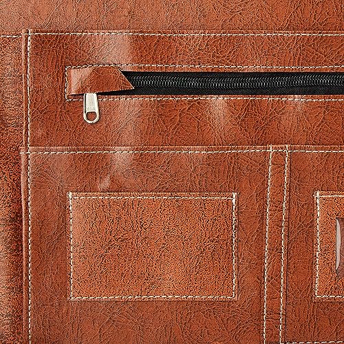 Image of COI Expandable PU Leather File Folder 20-Leaf Certificate & Document Organizer, Legal-Size Portfolio with Multiple Pockets, Reinforced Stitching, Professional Office & Travel Document Holder (Approx.)