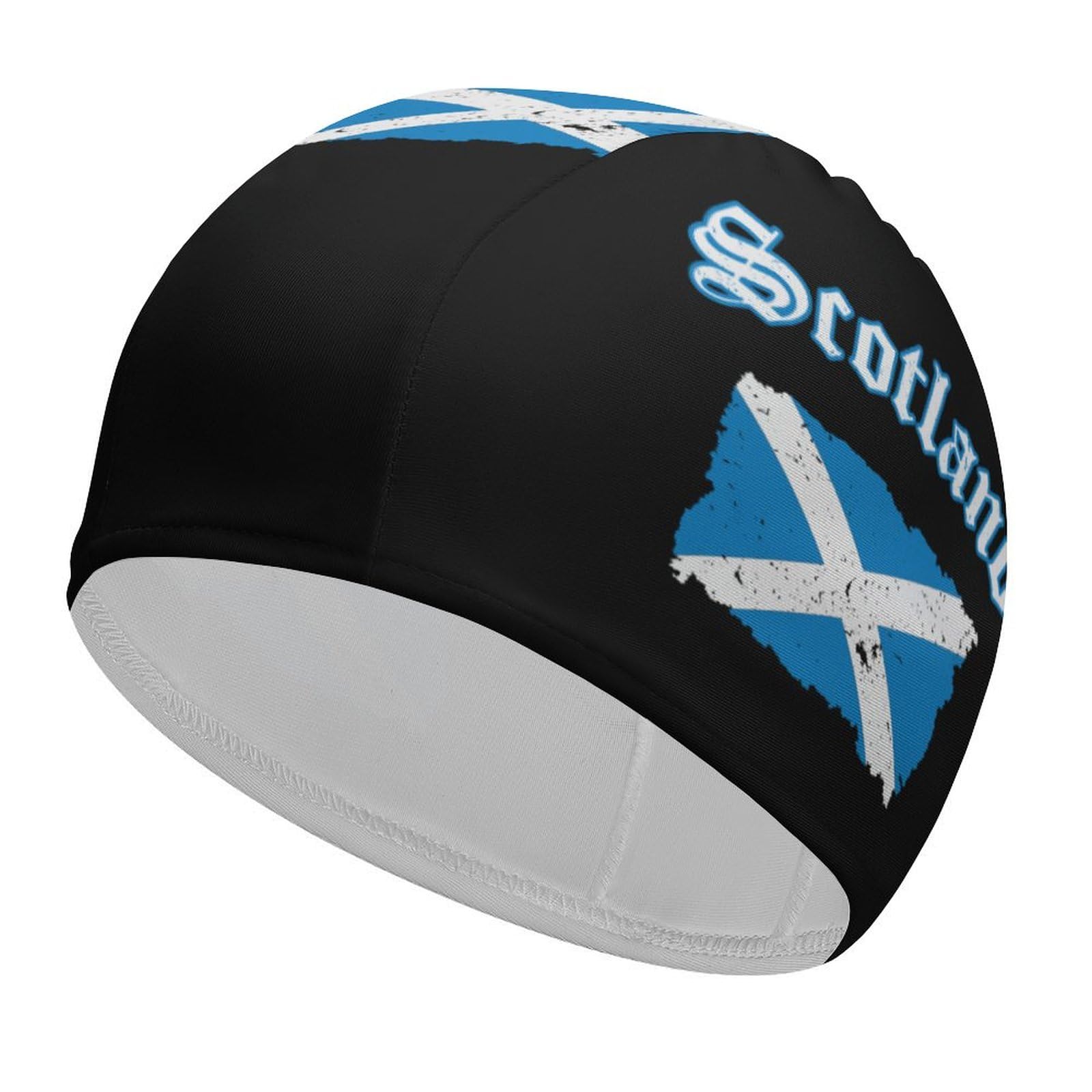 Vintage Scotland Flag Unisex Swim Cap Waterproof Swimming Hat For Long And Short Hair Bathing Cap For Men Women