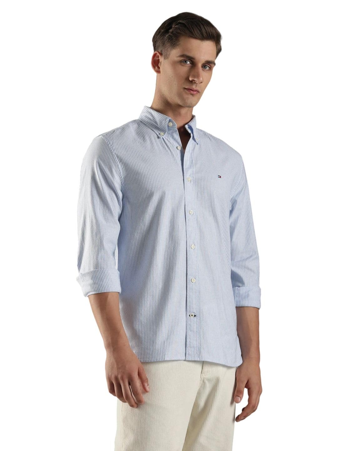 tommy hilfiger Men Button Down Cotton Regular Fit Shirt-picture-28