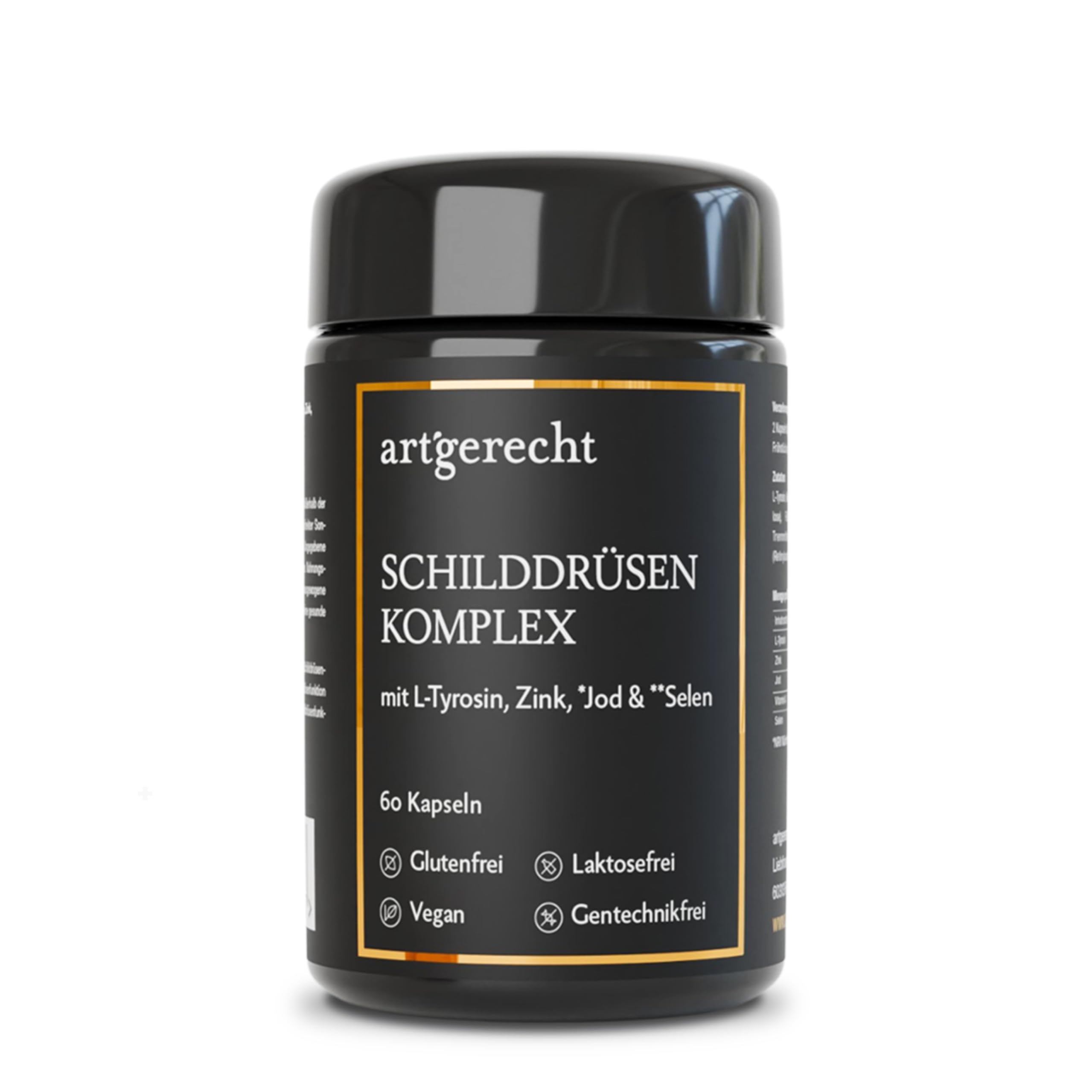 SCHILDDRÜSEN KOMPLEX – 30 Kapseln mit Jod, Selen, Zink & L-Tyrosin | Für Energie, Hormonbalance & Stoffwechsel | natürliche Unterstützung der Schilddrüsenfunktion | Vegan & laborgeprüft