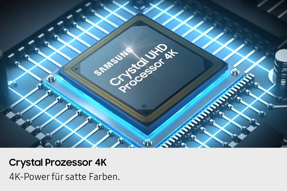 Samsung Crystal UHD U8079F 4K 55 Zoll (138 cm) LED Fernseher, Crystal Prozessor 4K, MetalStream Design, SmartThings, AI Upscaling, Gaming Hub, Knox Security, Kostenlose Inhalte, Smart TV