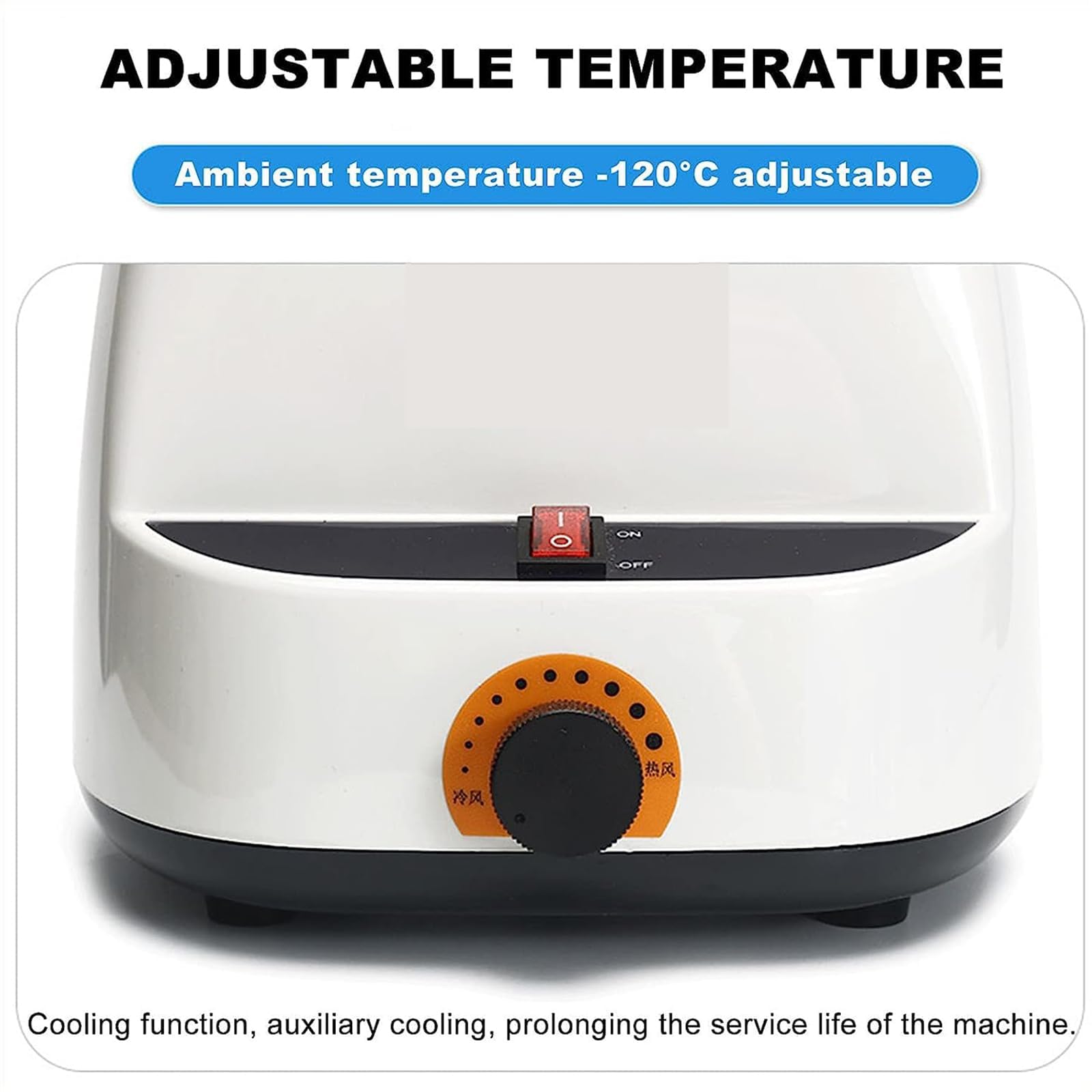 Ogrzewacz ramy okularów 550 W, urządzenie grzewcze do nóg z wiatroszczelną osłoną i regulatorem temperatury, ogrzewanie ceramiczne dla sklepu optycznego i przemysłu