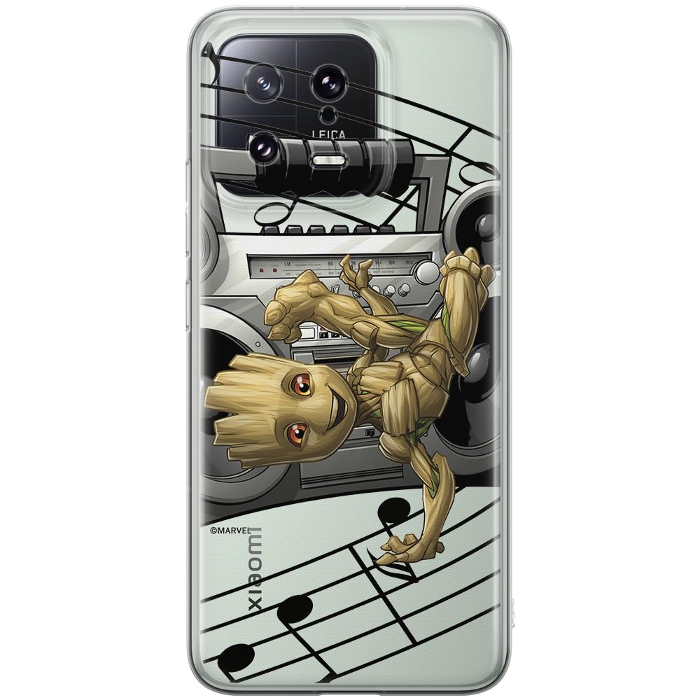 ERT GROUP mobile phone case for Xiaomi 13 original and officially Licensed Marvel pattern Groot 004 optimally adapted to the shape of the mobile phone, partially transparent
