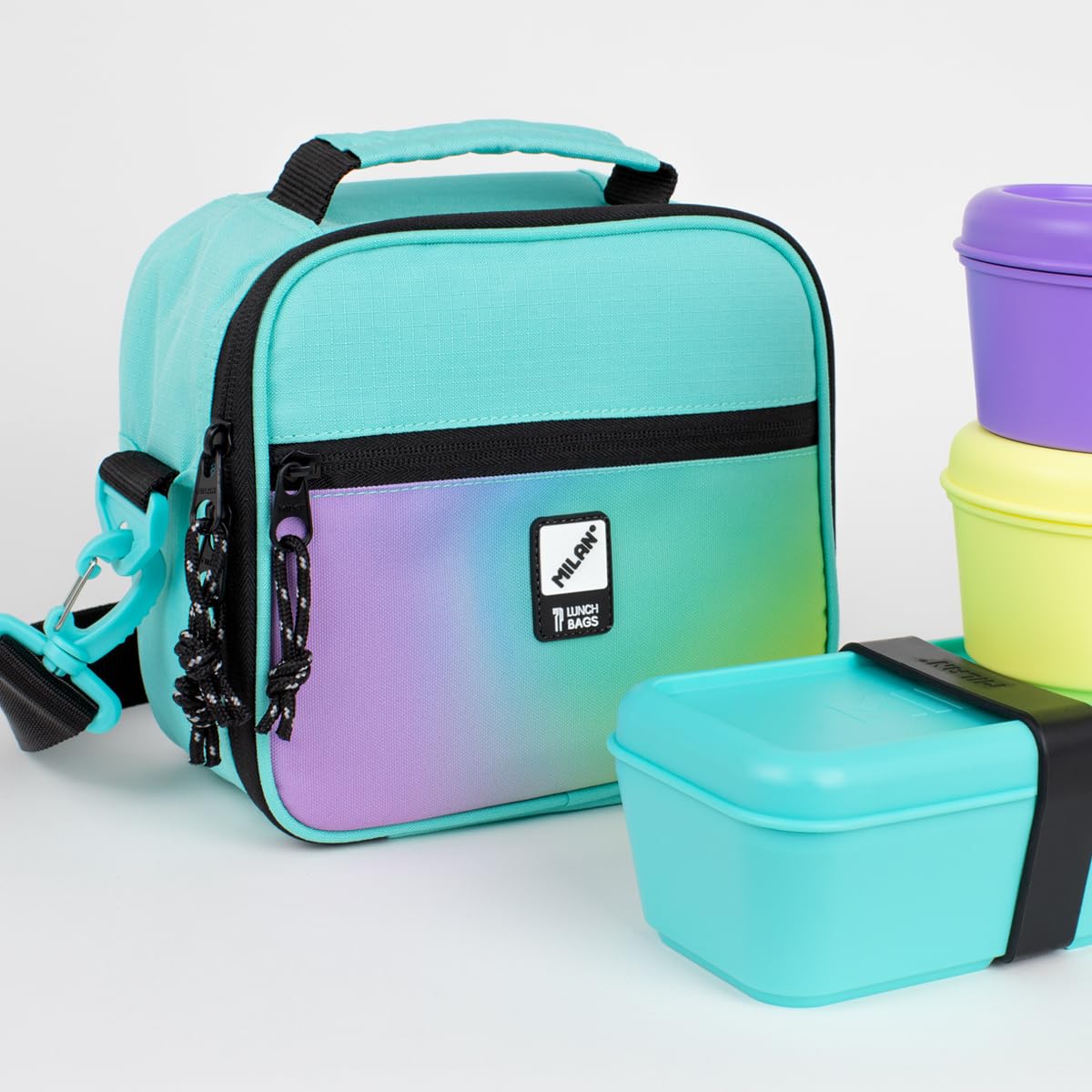 MILAN® Borsa isotermica porta alimenti 3.5L serie SUNSET, verde