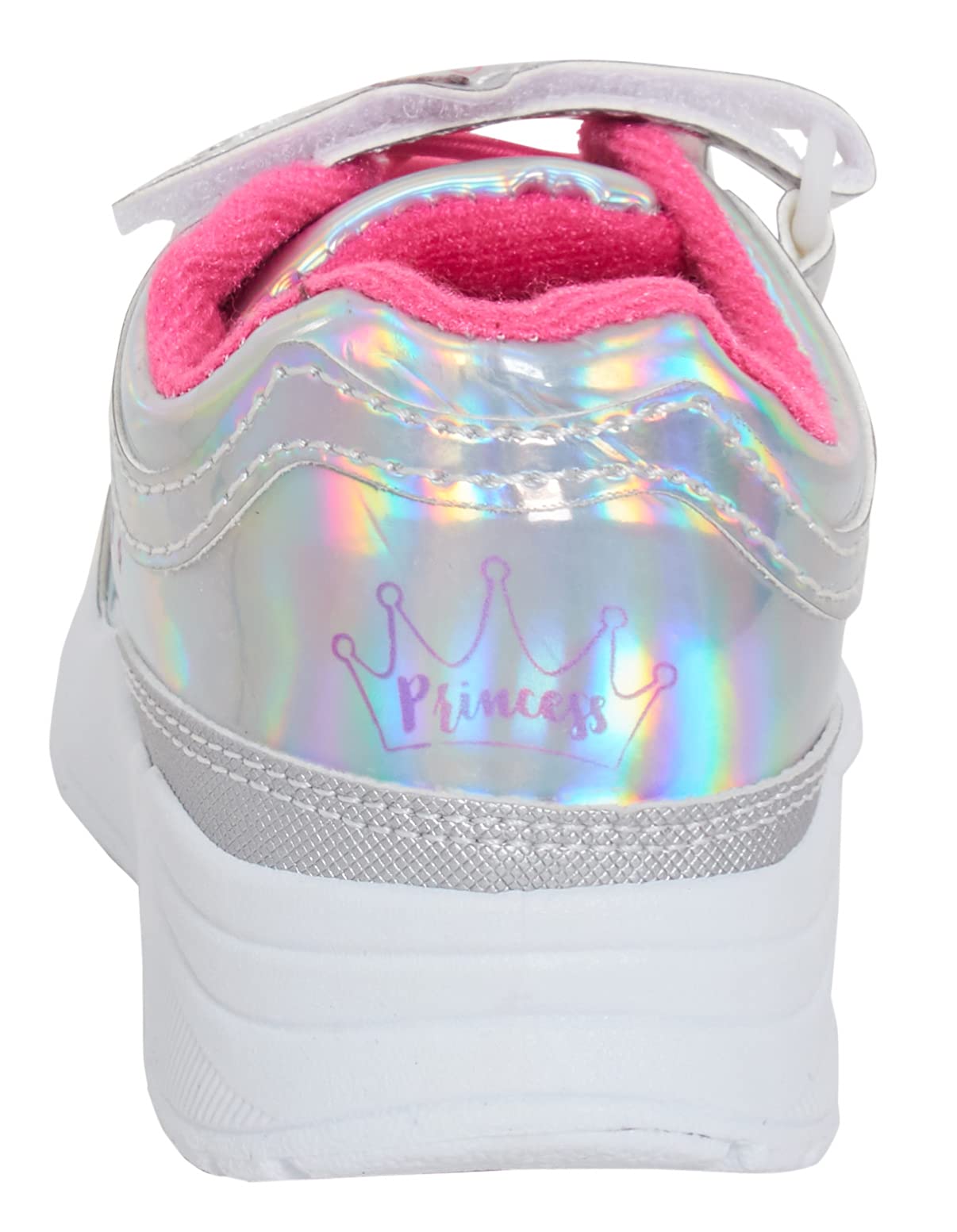 Disney Principessa Ragazze Formatori Olografico Argento Scarpe Sportive Bambini Scarpe Da Corsa Scarpe Da Ginnastica Ariel Rapunzel