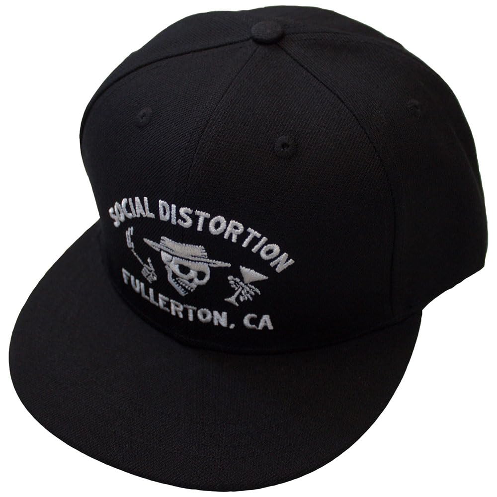 Social Distortion Snapback Cap: Fullerton Skelly (Black) OFFICIAL NEW