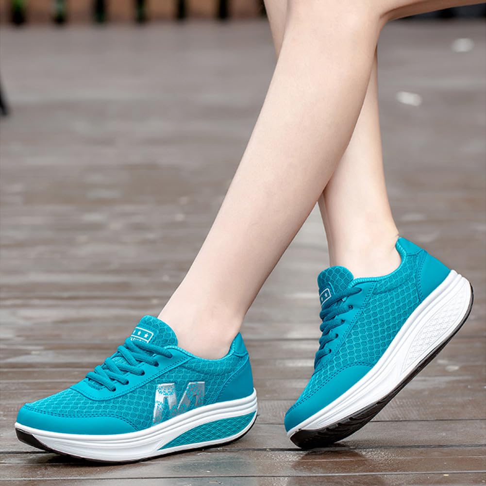 damskie wyszczuplające buty do chodzenia, trampki, klin, platforma, buty typu sneakers