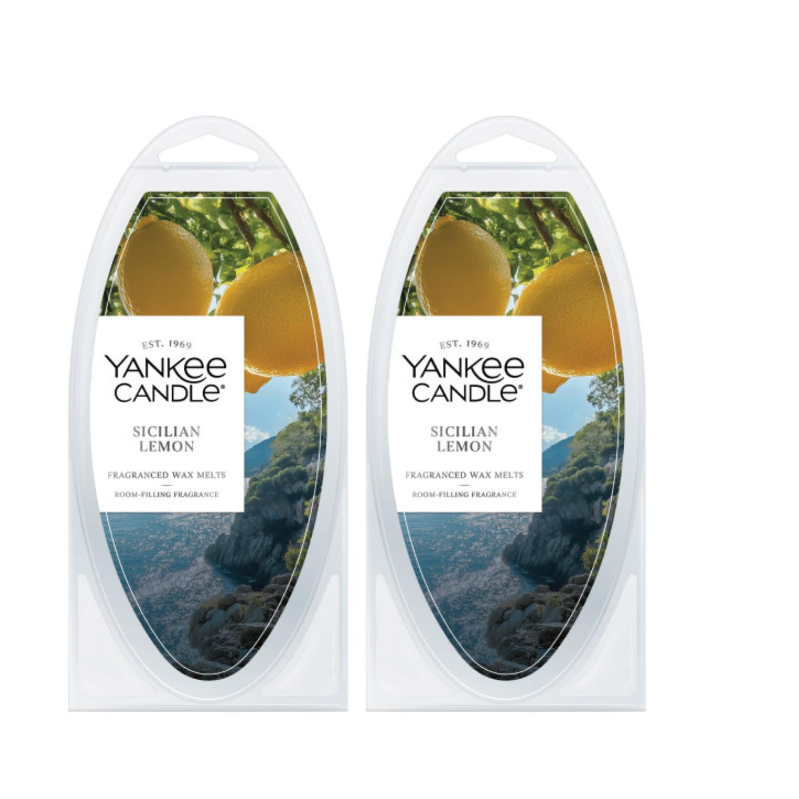 Yankee Candle Scented Wax Melts for Wax Warmers, Long Lasting Home Fragrance, Odor Eliminating Wax Cubes (Sicilian Lemon)