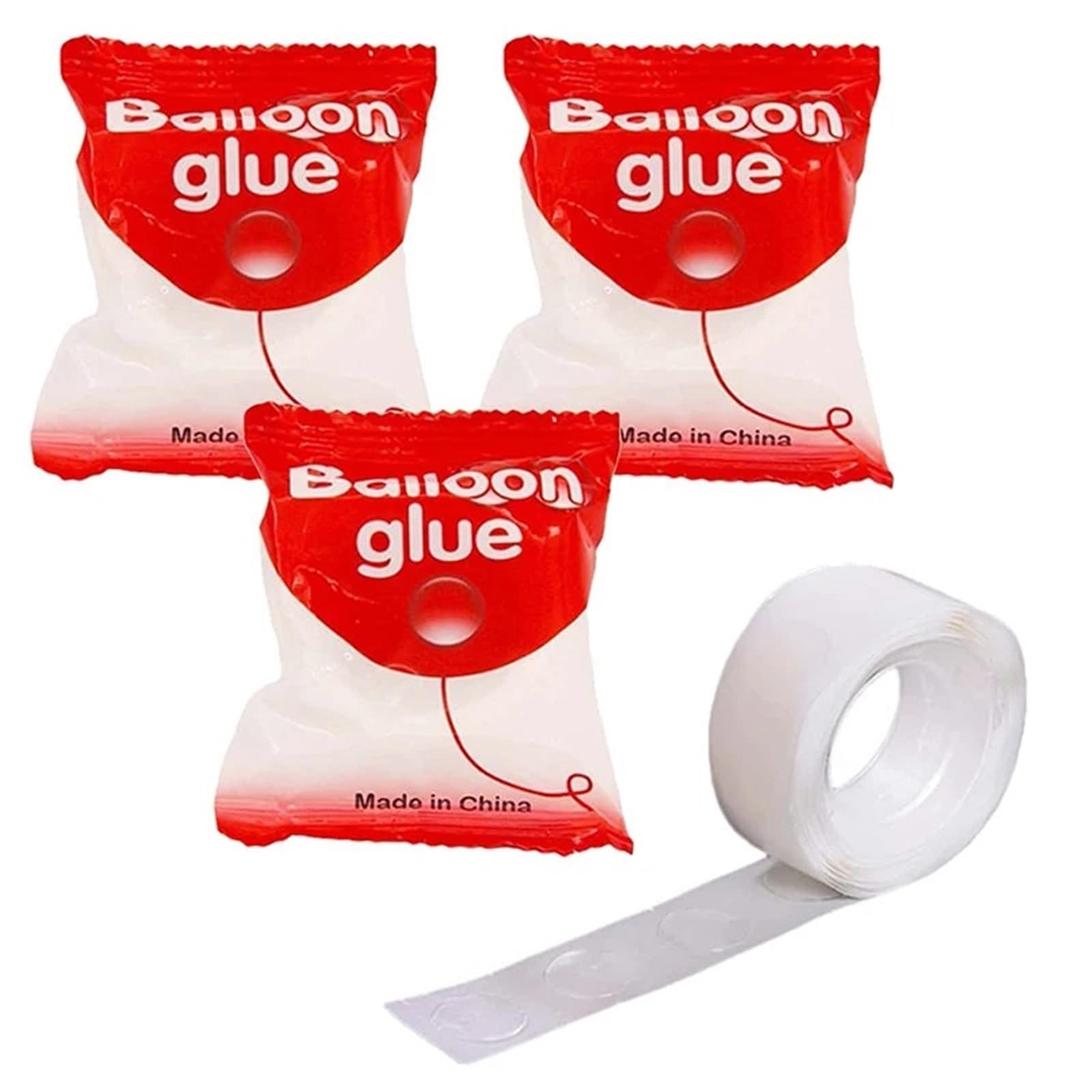 Klebepunkte, keine Rückstände, wandsicher, transparent, doppelseitiges Klebeband for Luftballons, Party, Dekoration, Hochzeit