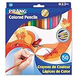 Dixon Prang Colored Pencils, 3.3MM Regular Core, 7-Inch Long, 48 Color Set DIX22480