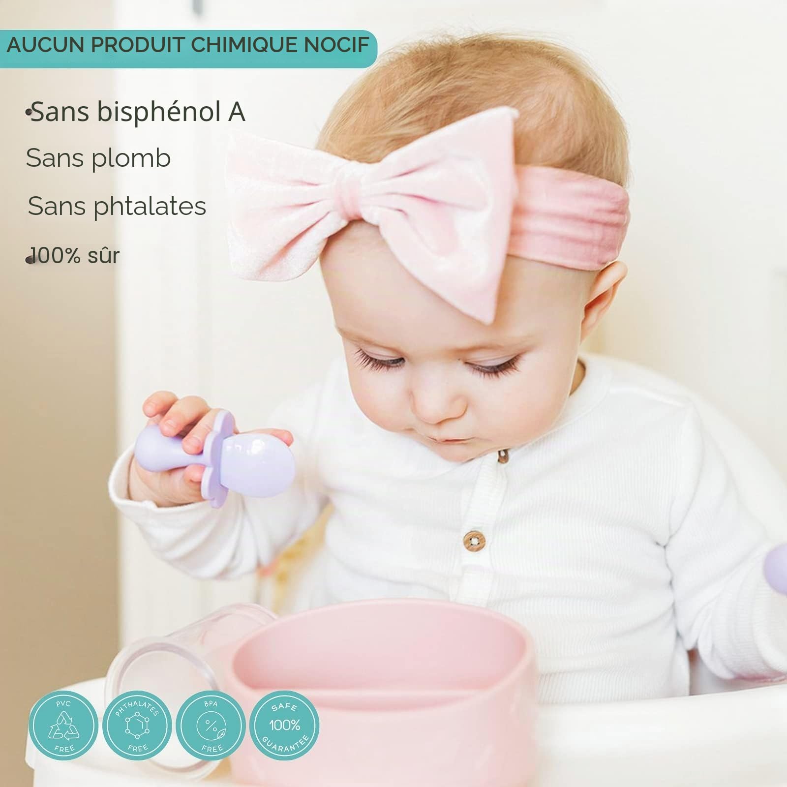 Grabease Cuillères pour bébé Cuillères pour tout-petits Argenterie pour bébé Ustensiles pour tout-petits, sans BPA et sans phtalates pour bébé et tout-petit, 1 lot, Menthe