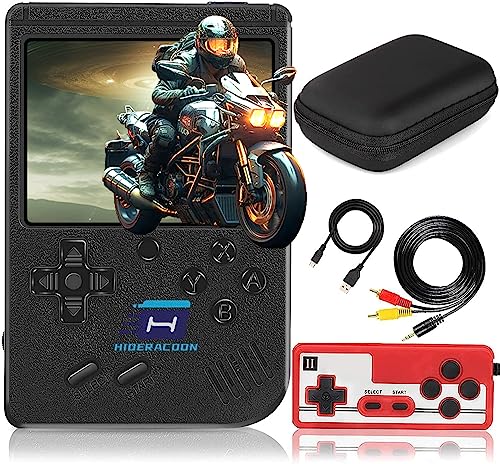 Retro Handheld Game Console, Mini Arcade Machines Built-in 400 Classical FC Games, Portable Handheld Video Games for Kids and Adult, Gameboy Console Box Support TV Output. (Black)