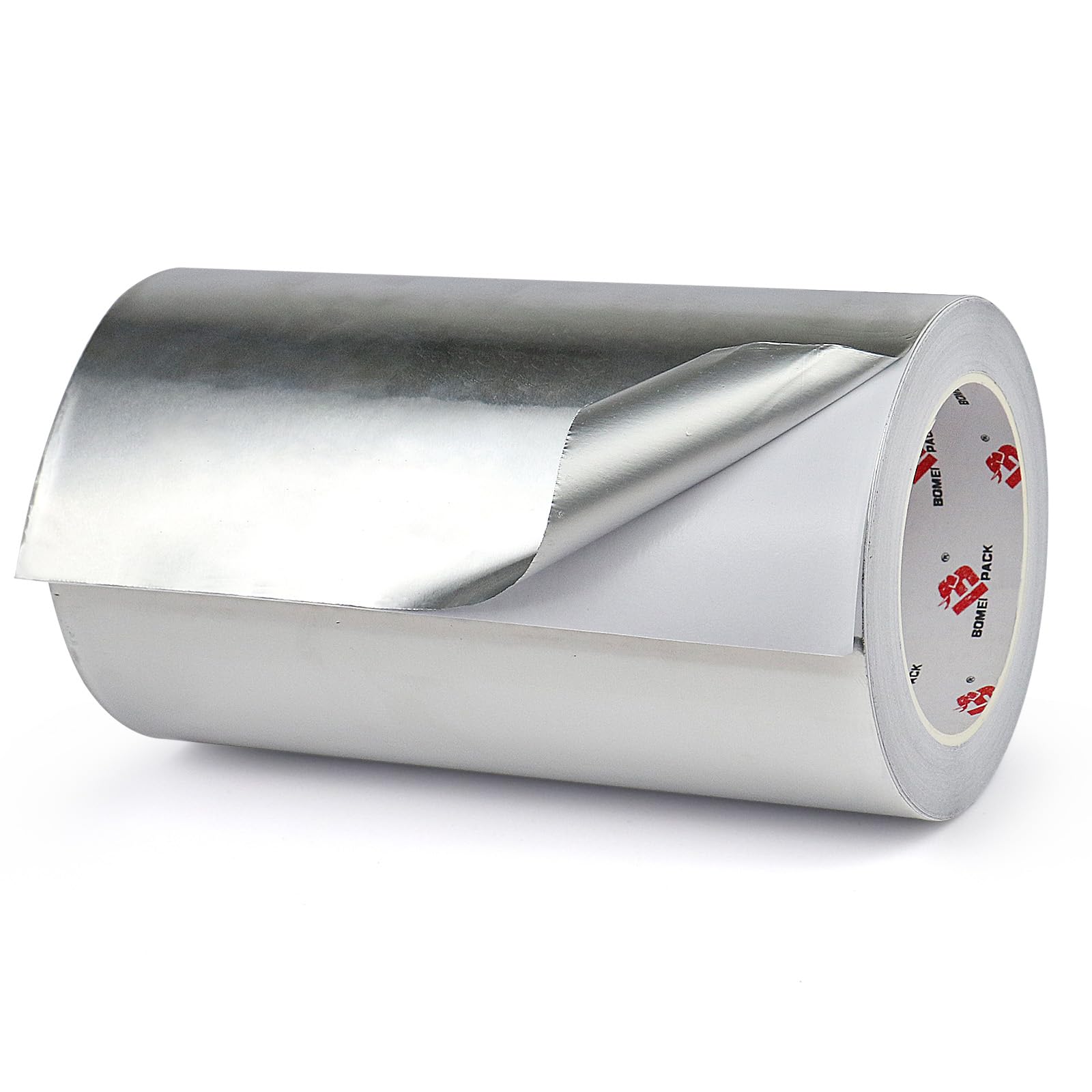BOMEI PACK Aluminum Foil Tape,Heavy Duty Metal Foil Tape,High Temperature Silver Duct Tape,Perfect for Sealing & Patching,HVAC,Air Ducts,Insulation