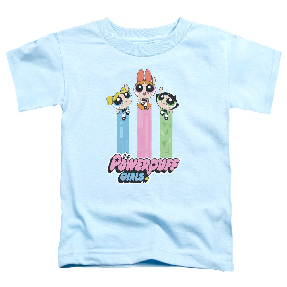 Powerpuff Girls The Girls Fly Unisex Toddler T Shirt for Boys and Girls Light Blue
