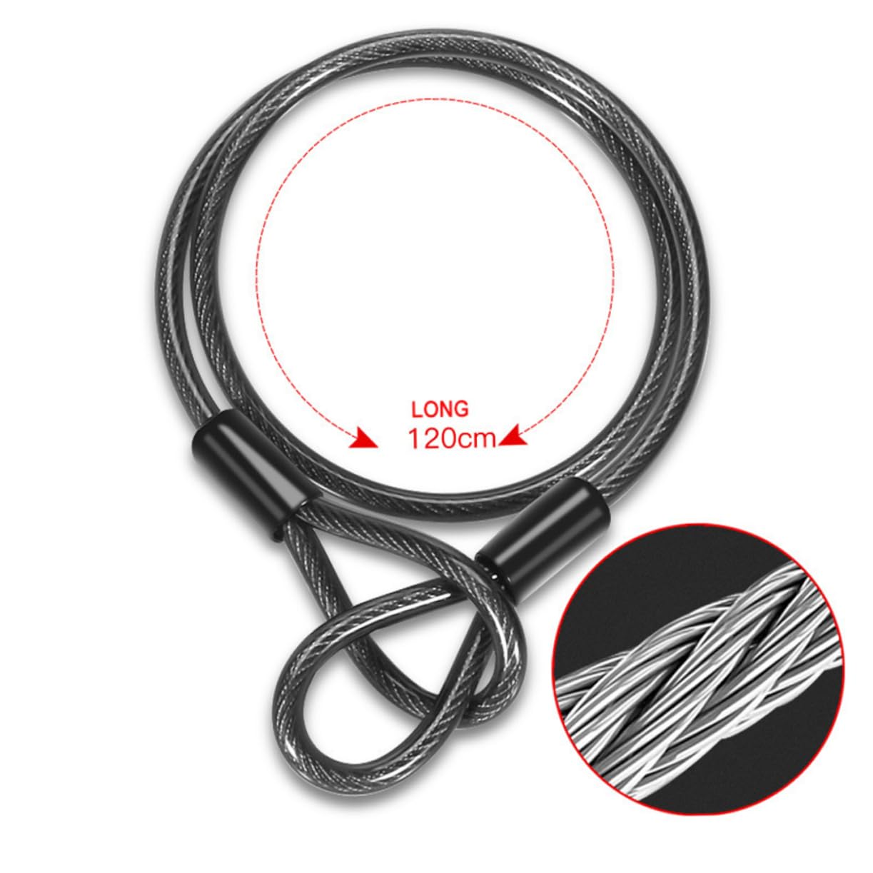 Lucchetto Catena Antifurto Per Bici Moto Barra Di Bloccaggio in Acciaio Legato Cavo in Acciaio Resistente Chiave Inclusa Accessori Per Mountain Bike e Biciclette Elettriche