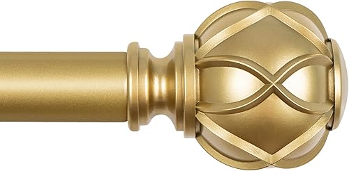 Miniatura 13 de KAMANINA - Cortineros para ventanas de 72 a 144 pulgadas (6-12 pies) de largo, cortinero resistente decorativo, ajustable, de 7/8 de pulgada con