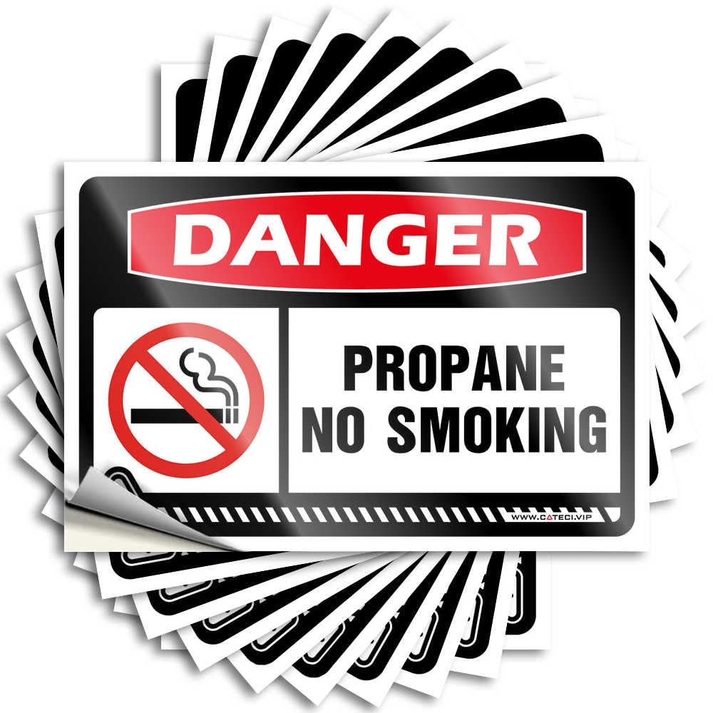 Boys Bedroom Decorations Lettering Sticker - Core Silicone Hard Danger Propane No Smoking(8X12CM)
