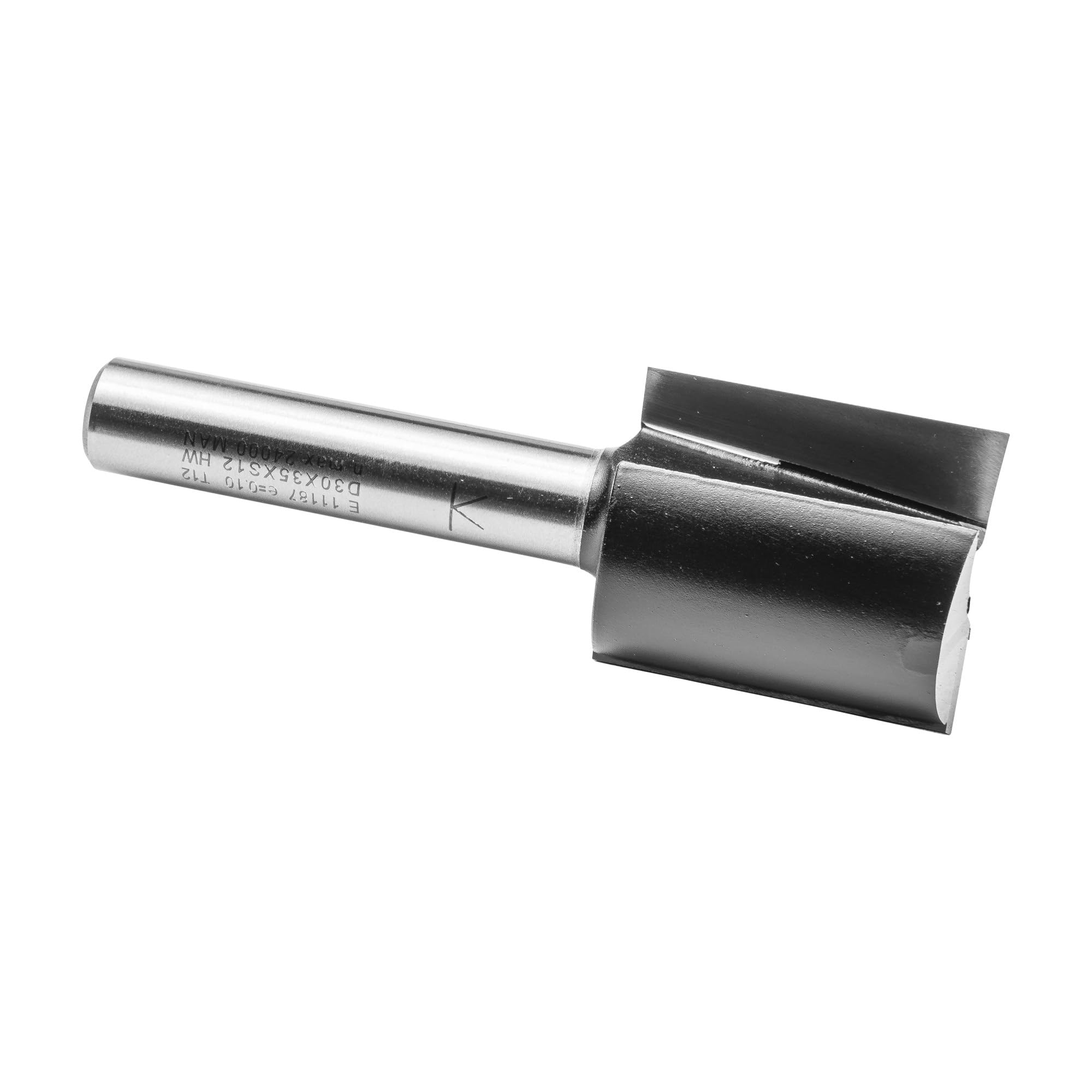 ENT 11187 Fraise à rainurer Carbure Queue (S) 12 mm, Diamètre (D) 30 mm, NL 35 mm, SL 55 mm, GL 90 mm, avec plaquette frontale