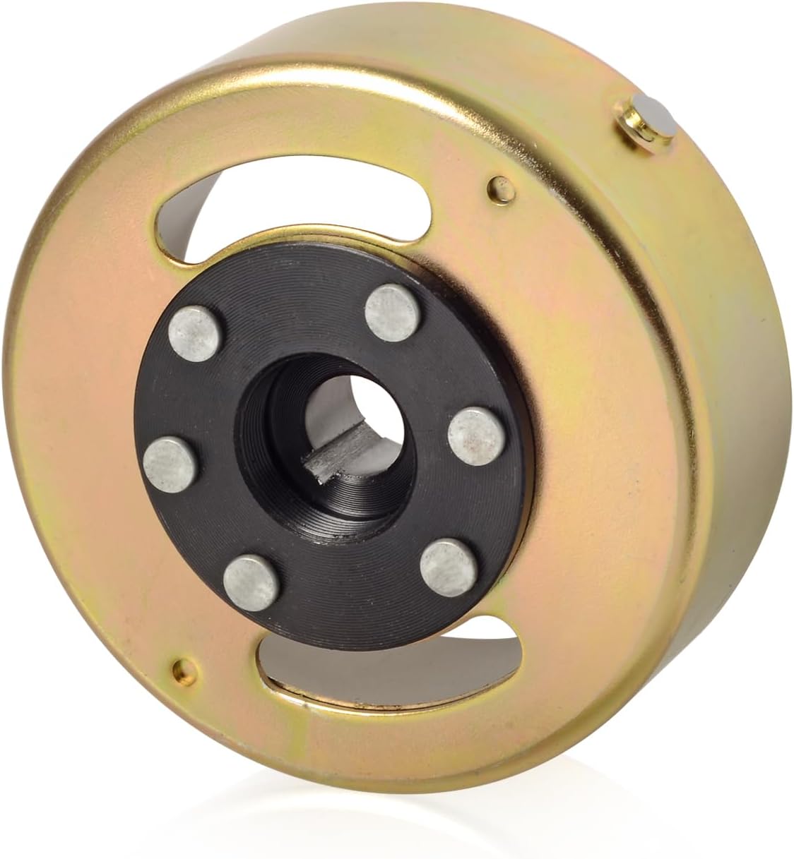 Magneto Stator Flywheel Rotor Kit,2 Coil Ignition Magneto Stator Kit for 50cc-125cc Dirt Bike ATV Quad Pro Buggy Moped Motorcycle,High Performance 6 Wire Copper Powersports Stators