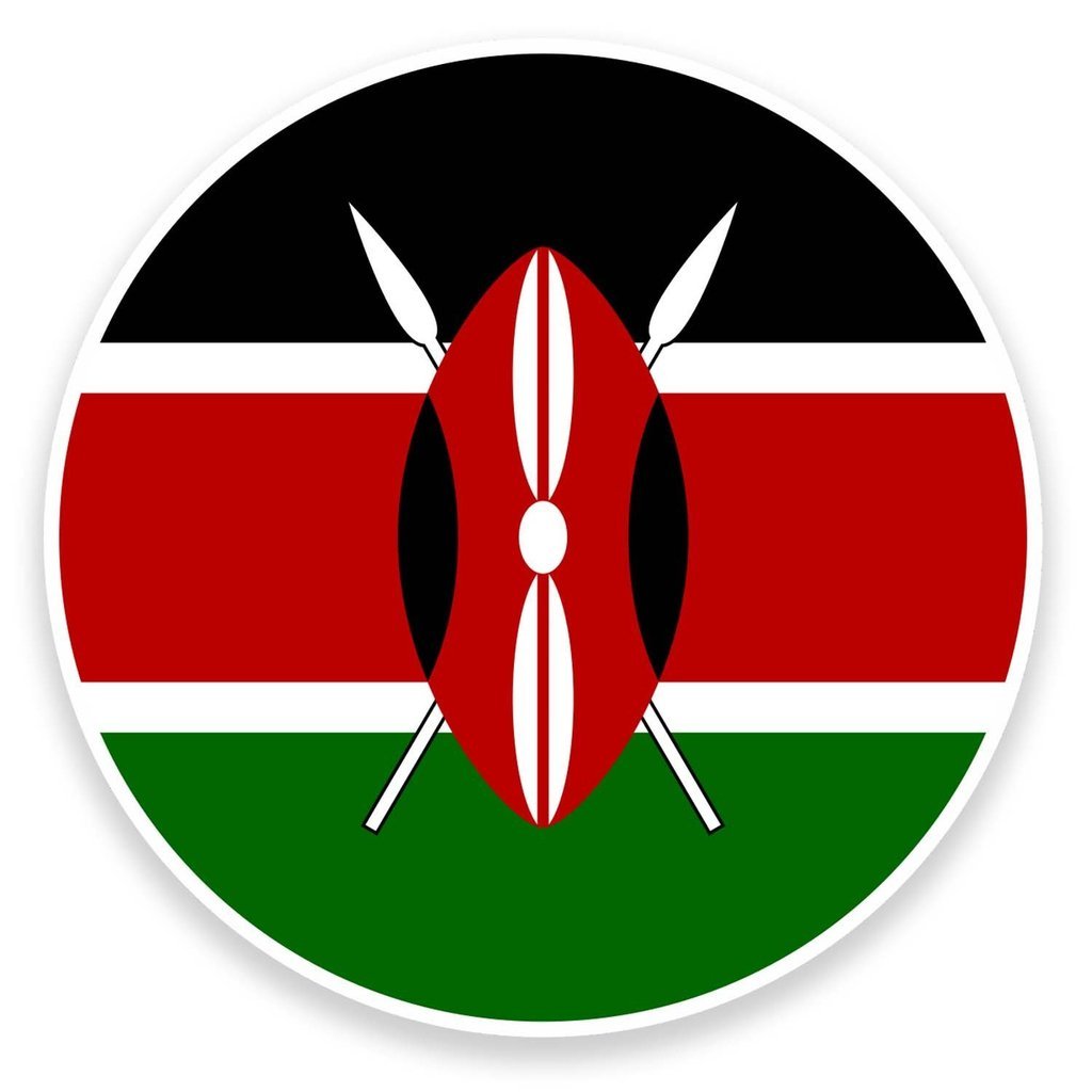 2 x 10cm/100mm Kenya Vinyl Sticker Decal Laptop Travel Luggage Car Bike Sign Fun #9152