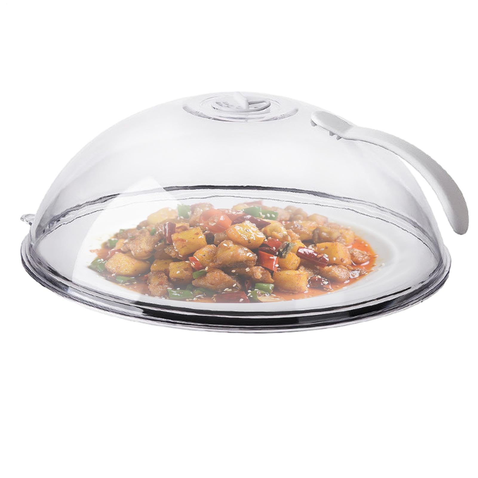 , Microondas para la Alimentación - cúpula de Vidrio resistente al Calor, Vapor ajustable | Tapas Transparentes Calefacción de alimentos