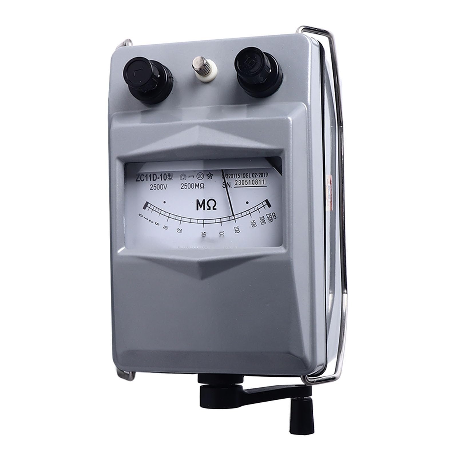 Fafeicy Tester di Isolamento Megaohmmetro, Misuratore di Resistenza Ad Alta Tensione con Custodia in Alluminio, Gamma 0-2500 V per Riparazione di Apparecchi e Ingegneria Elettrica