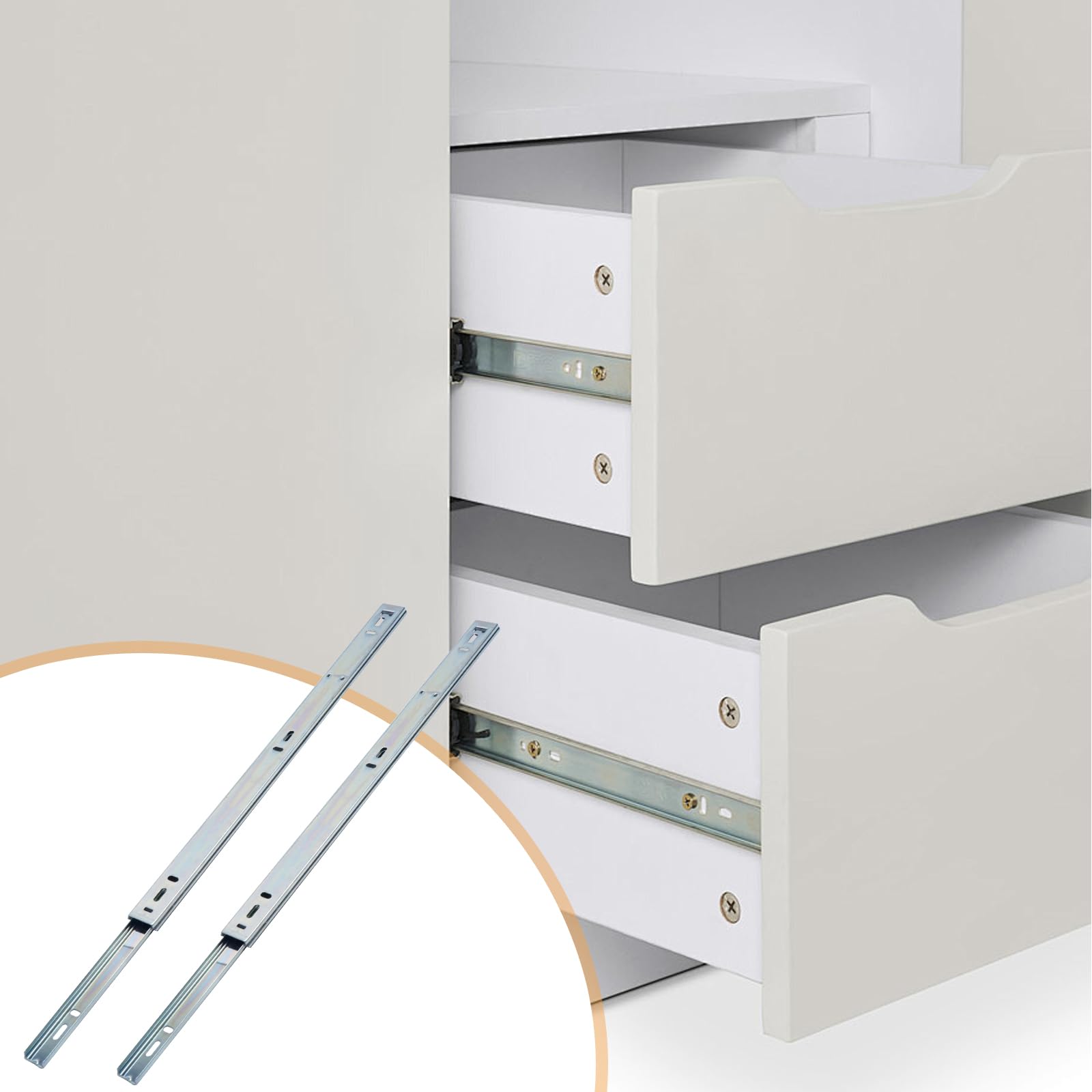 Coshar 15" Drawer Slides - Heavy Duty & Silent -6