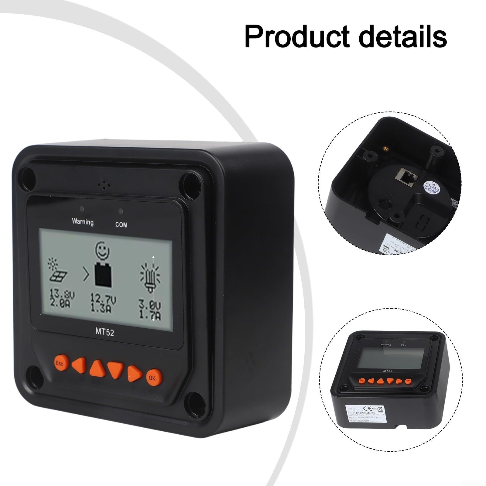 MT52 LCD-Ferndisplay für Solarladeregler, für EPEVER Tracer