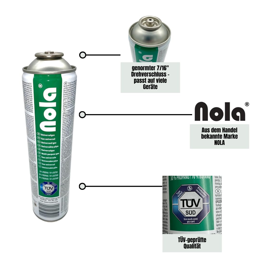 NOLA Quemador de malas hierbas 865 con encendido piezoeléctrico, incluye cartucho de gas de 330 g.