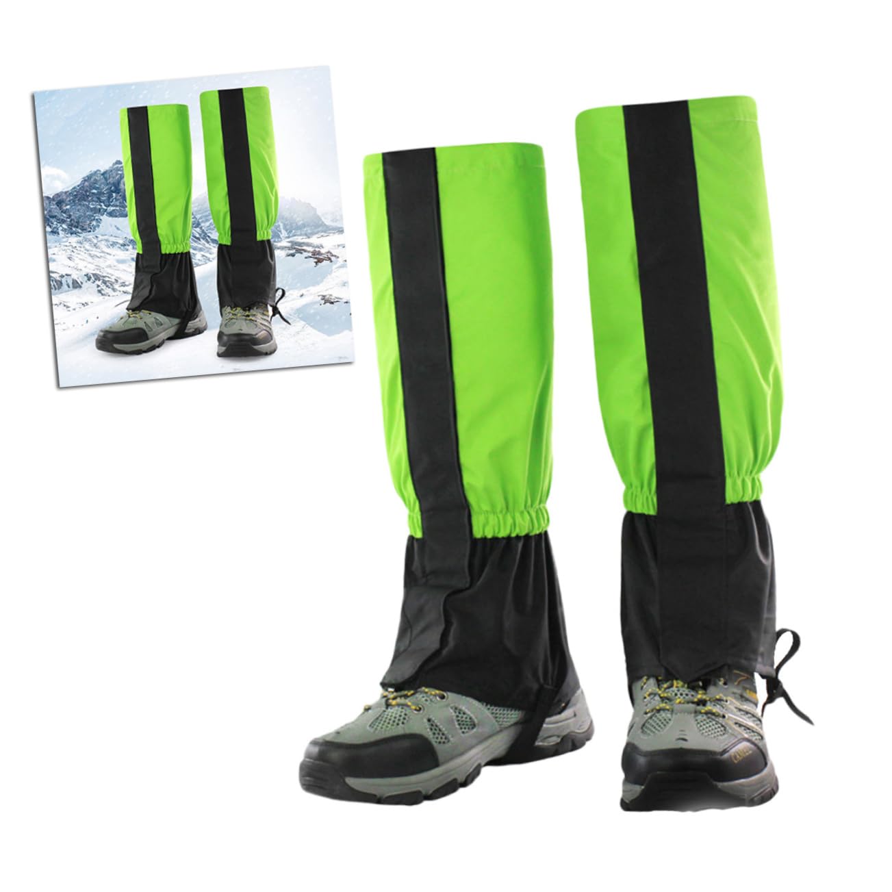 BRIGHTFUFU Outdoor Skiing Gaiters Leg Boot Covers Windproof Rainproof Protection for Women Hiking Gear