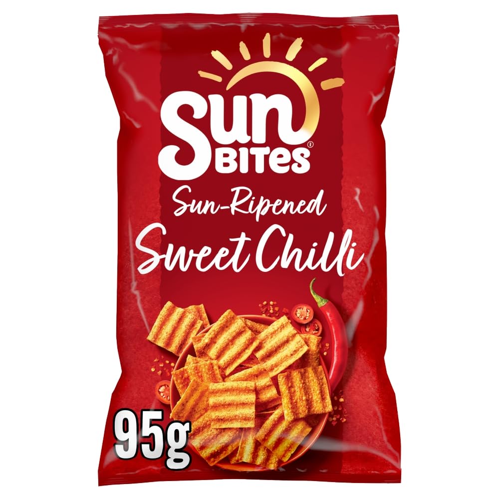 Sunbites Wholegrain Snack Sweet Chilli Crisps 95g (Case of 12)