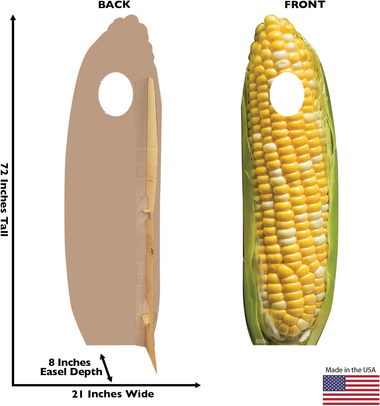 Life-Size Corn on the Cob Cardboard Stand-In