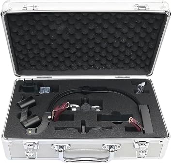 5W LED Head Lamp 3.5X Magnification Binocular Loupes Adjustable Bracket with Double Light Magnifying Glasses Aluminum Case Black