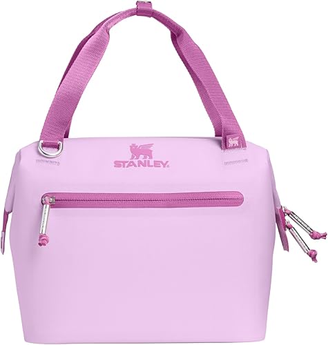 Stanley All Day Julienne Mini Soft Cooler Bag and Lunch Box 7.4 Quarts | 10 Can Cooler with Handles and Strap | Stays Cold for Hours | Insulated Travel Bag with Zipper | BPA-Free | Soft Orchid