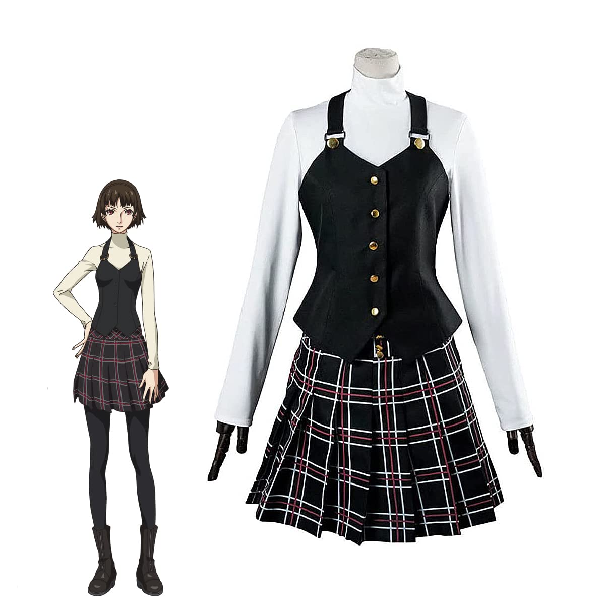 ペルソナ5 コスプレ　衣装　女子制服　Mサイズ Amazon.co.jp: ペルソナ5 新島真 コスプレ衣装 女子制服 仮装