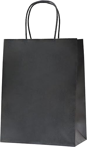 Nexmint Bolsas de papel kraft de 8 x 10.5 pulgadas, bolsas de regalo con asa para cumpleaños, vacaciones, regalos, recuerdos de fiesta, venta al por