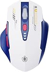Souris Bluetooth, Tri-mode (BT 5.0/4.0+2.4G Hz), niveau de batterie visible, souris ergonomique sans fil rechargeable avec 4 ajustable DPI Niveaux pour Ordinateur portable et PC-jaune (jaune)