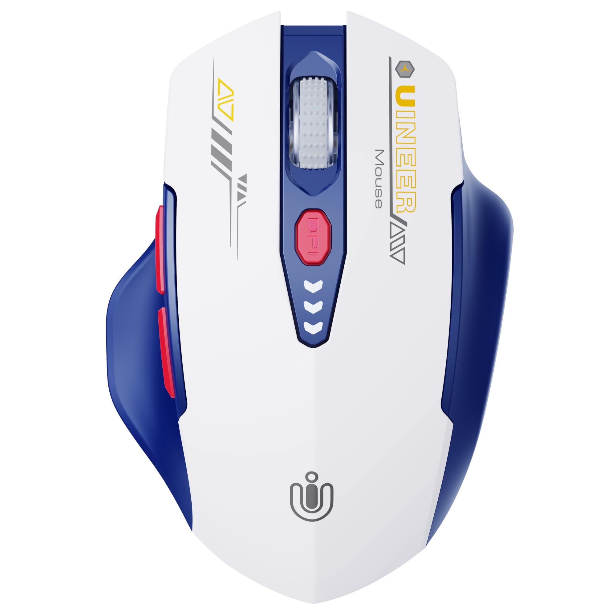 mouse wireless, [Aggiornato] mouse bluetooth ricaricabile Tri-mode (BT 5.0/4.0+2.4G Hz), Livello batteria visibile, Mouse ergonomico, 4 DPI regolabili, mouse senza fili