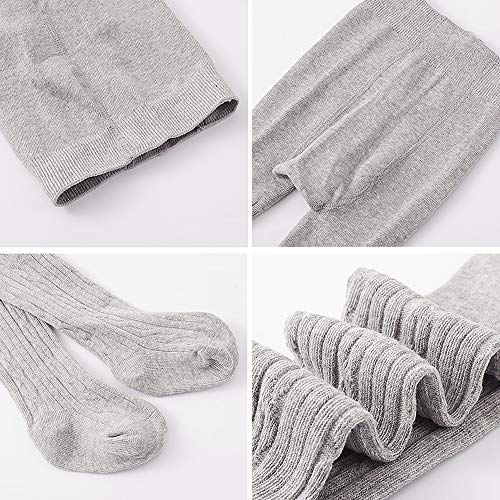Image of Baby Toddler Girls Tights Seamless Cable Knit Cotton Leggings Pants Stockings for Infant Baby Girl