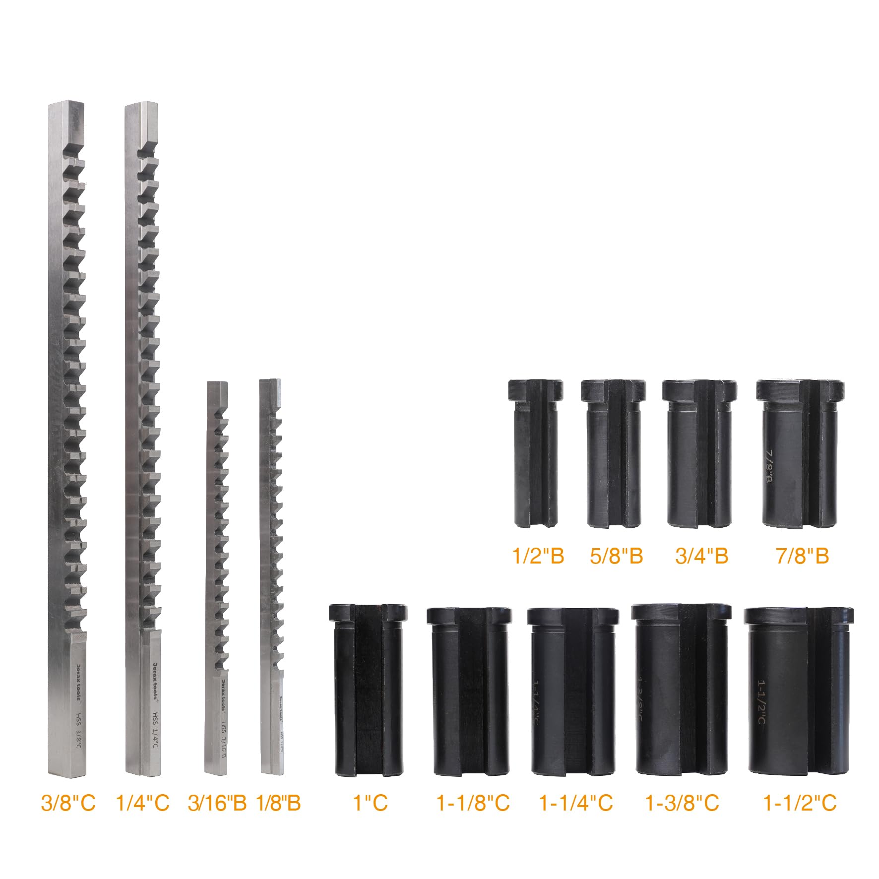 Amazon | Jerax tools No.10 キー溝ブローチセット 18個 インチ HSS